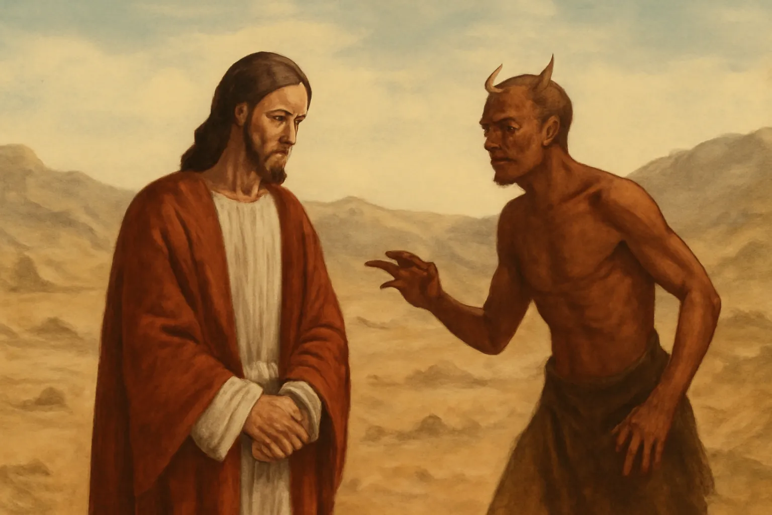 jesus foi tentado no deserto