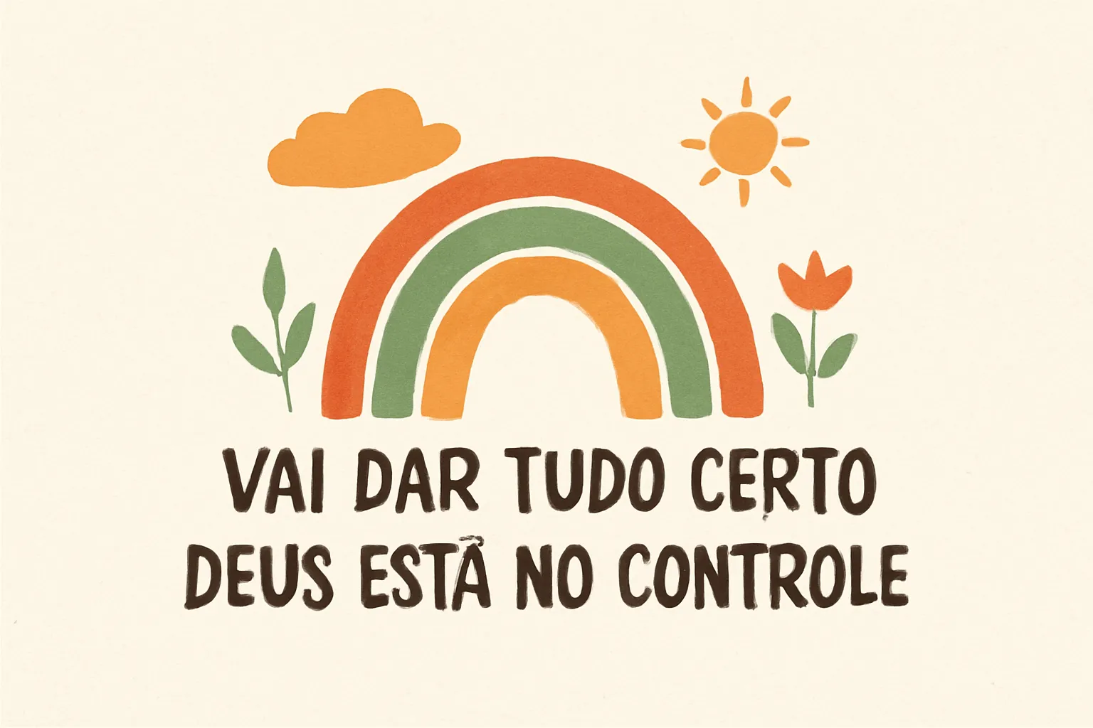 vai dar tudo certo deus está no controle versículo